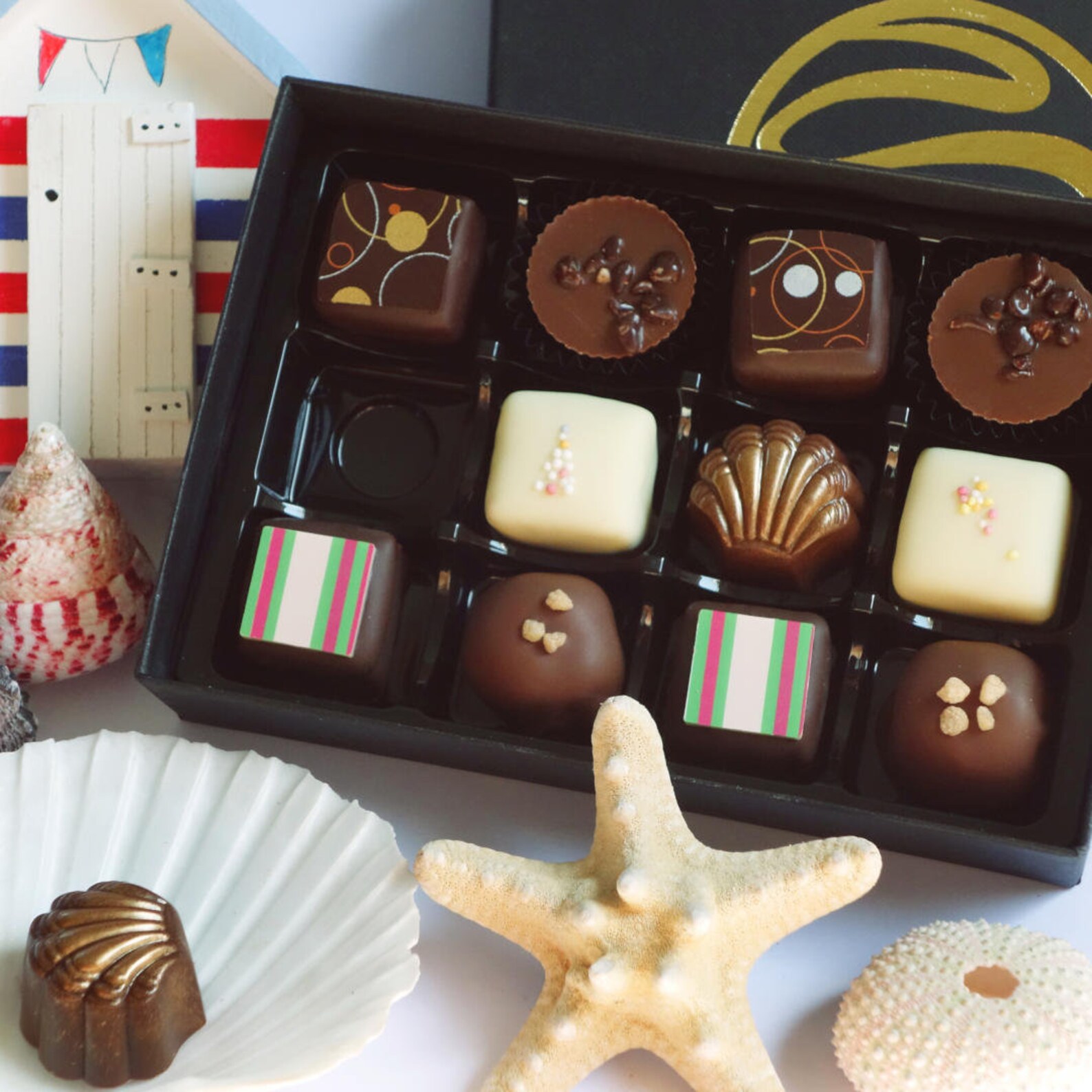Coastal Cocoa Seaside Selection Our Selection of Chocolates Etsy UK