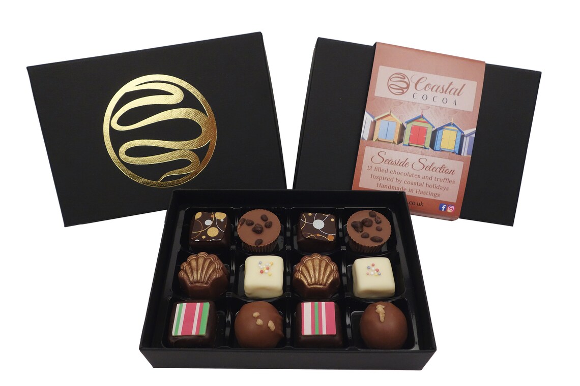 Coastal Cocoa Seaside Selection Our Selection of Chocolates Etsy UK