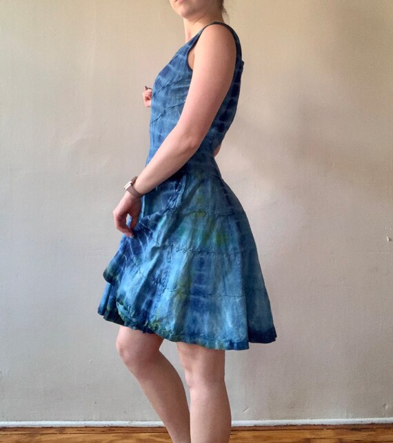 Expertly Hand Dyed Vintage 1950s Fit and Flare Co… - image 3