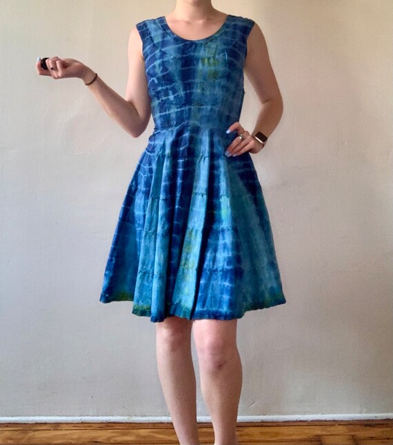 Expertly Hand Dyed Vintage 1950s Fit and Flare Co… - image 2