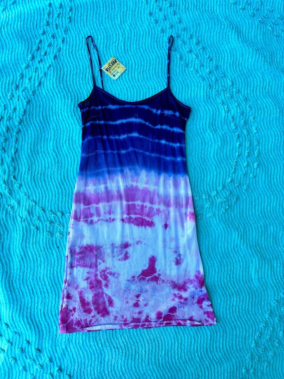 tie dye blue and pink dress Georgiana Dress Pink Blue Tie Dye