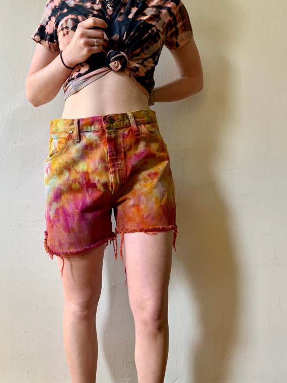 Hand Dyed Vintage Wrangler Denim Short Cut Offs Or