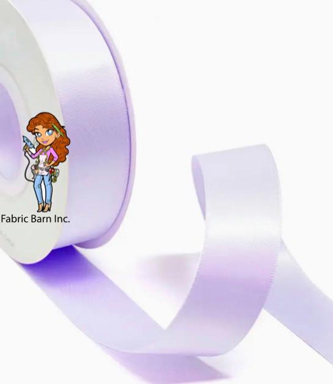 Offray 066157 5/8 Wide Single Face Satin Ribbon Light Orchid Purple 6