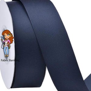 Rouleau De Ruban Grosgrain 5/8" Bleu Marine à Pois Blancs - 25 Yards (22,9 M) - Neuf Uxcell