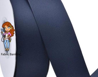 Cinta de grogrén azul marino de 1-1/2" - Bobinas de 25 yardas