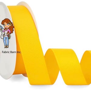 7/8&quot; Yellow Grosgrain Ribbon -- 25 Yards Spools