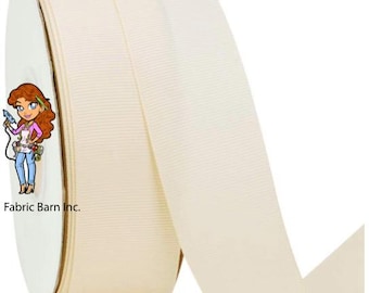 Cinta de grogrén color marfil de 1-1/2" - Bobinas de 25 yardas