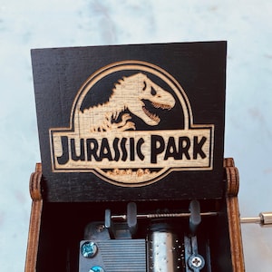 Jurassic Park Music Box: TV Show Music Box - Jurassic Park Fan Gift - Custom Engrave Box - Jurassic Park Gift