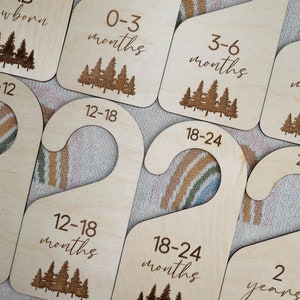 Wood Engraved Baby Clothes Dividers: Newborn to 5T, Nursery Closet Organization