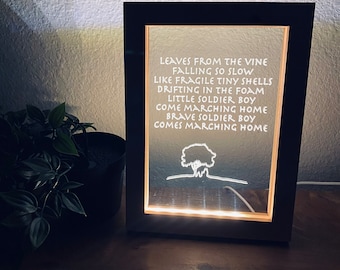 Custom Wooden Frame LED Night Lamp - Avatar Fan Gift
