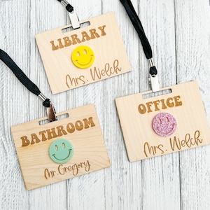 Personalized Wooden Hall Pass: Teacher Classroom Accessories - Etsy