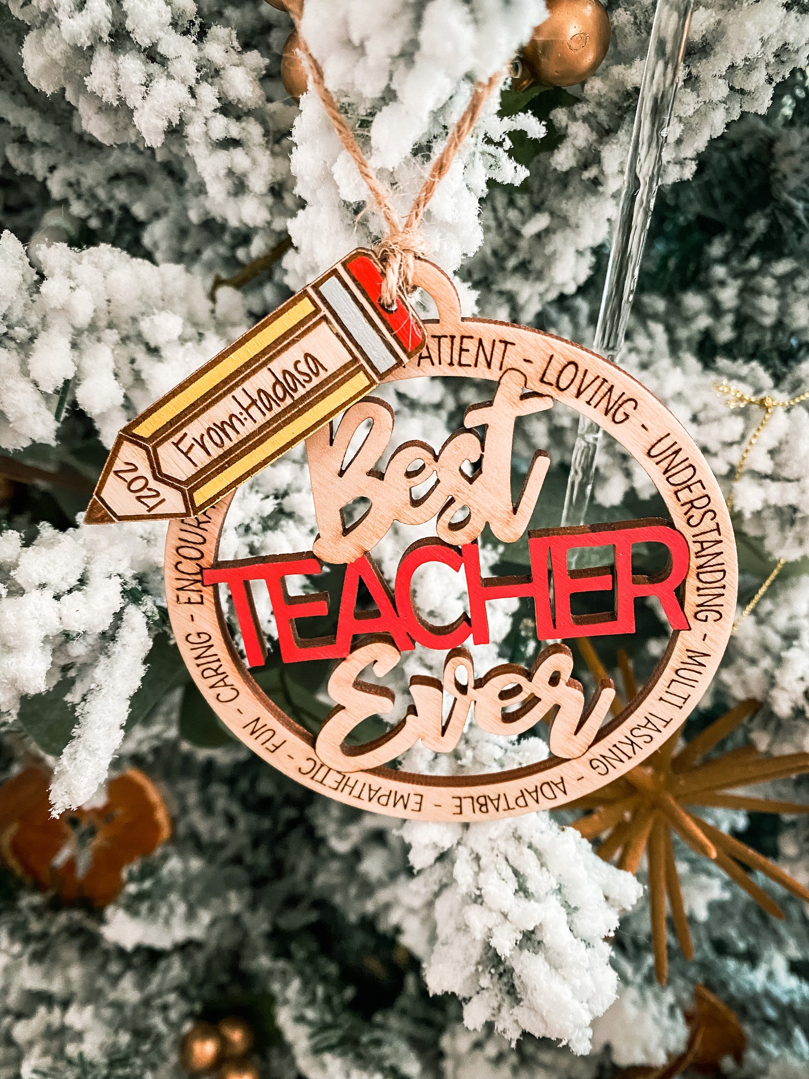 Teacher Christmas Ornament Teacher Appreciation Gift Teacher Christmas Gift Etsy