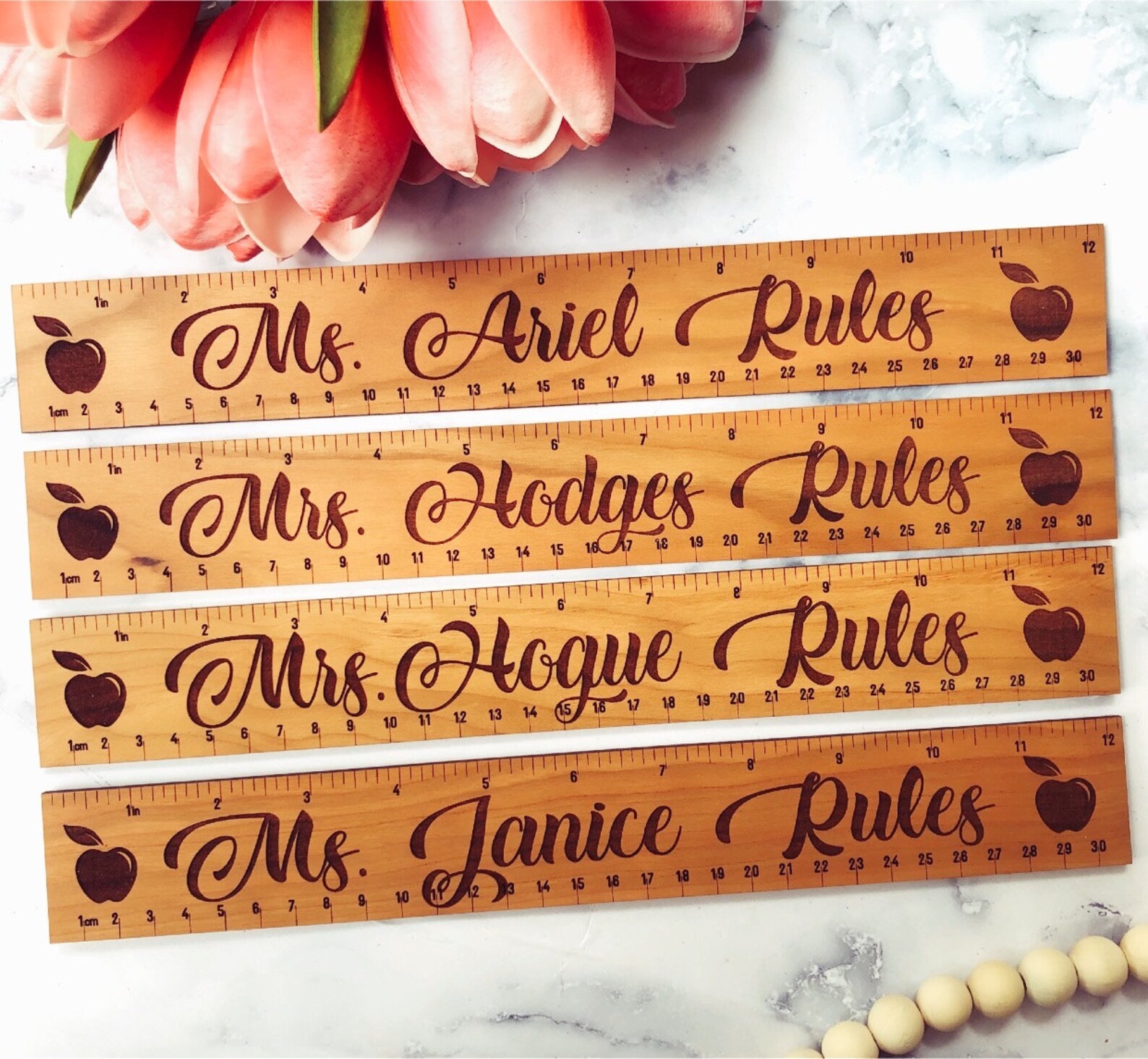 Personalized Ruler Teacher Gift End of Year Teacher Gift Etsy