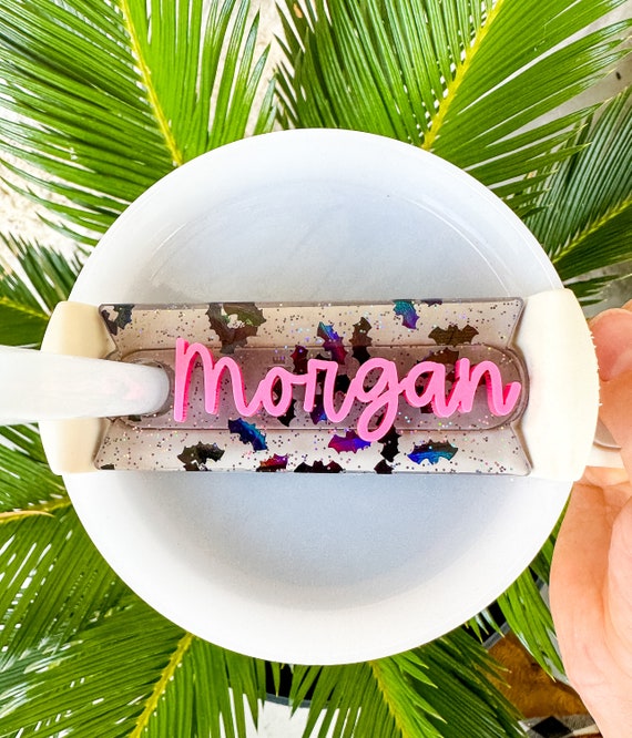 Personalized Tumbler Name Plate, Glitter Stanley Name Plate