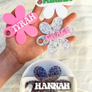 Daisy Stanley Tumbler Tag: Personalized Acrylic Name Plate