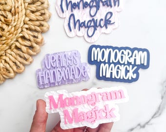 Custom Acrylic Social Media Handle Tags, Business Watermark Signs