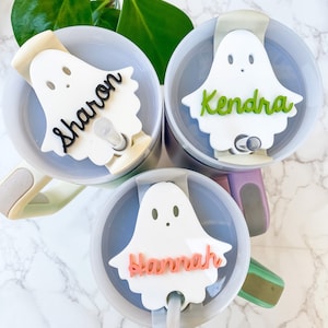 Personalized Ghost Stanley Tumbler Tag: Acrylic Name Plate