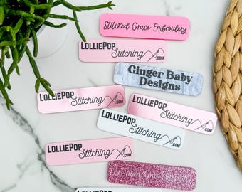 Mini Magnetic Social Media Embroidery Hoop Watermark Tag for Sewing Business