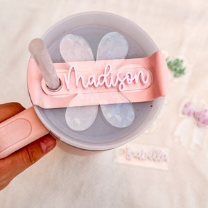 Personalisierte Holographische Stanley Deckel Tag: Acryl Namensschild