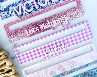 Personalized Mahjong Line Reader: Acrylic Game Accessory for Mahjong Group Nights