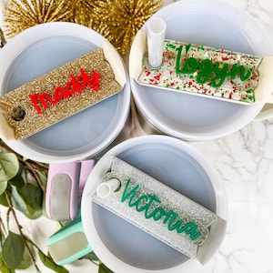 Custom Glitter Name Tag for Stanley H2.0 Tumbler