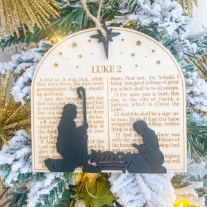 Krippe Ornament | Bibel Ornament | Weihnachtskrippe Ornament | 3D Krippe | Weihnachtskrippe | Jesuskind | Lukas 2