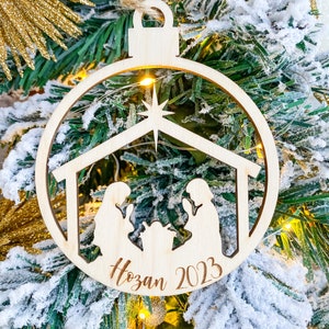 Krippe Ornament | Bibel Vers Ornament | Weihnachtskrippe Ornament | 3D Krippe | Weihnachtskrippe | Jesuskind