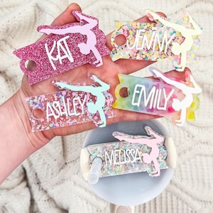 Personalized Gymnastics Tumbler Name Tag: Stanley Cup Badge