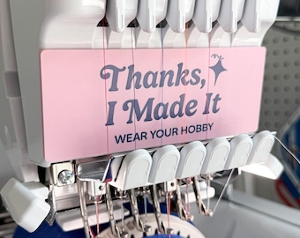 BROTHER PR680W 6 needle Embroidery Machine Personalized Faceplate, Custom Logo Acrylic Sewing Panel