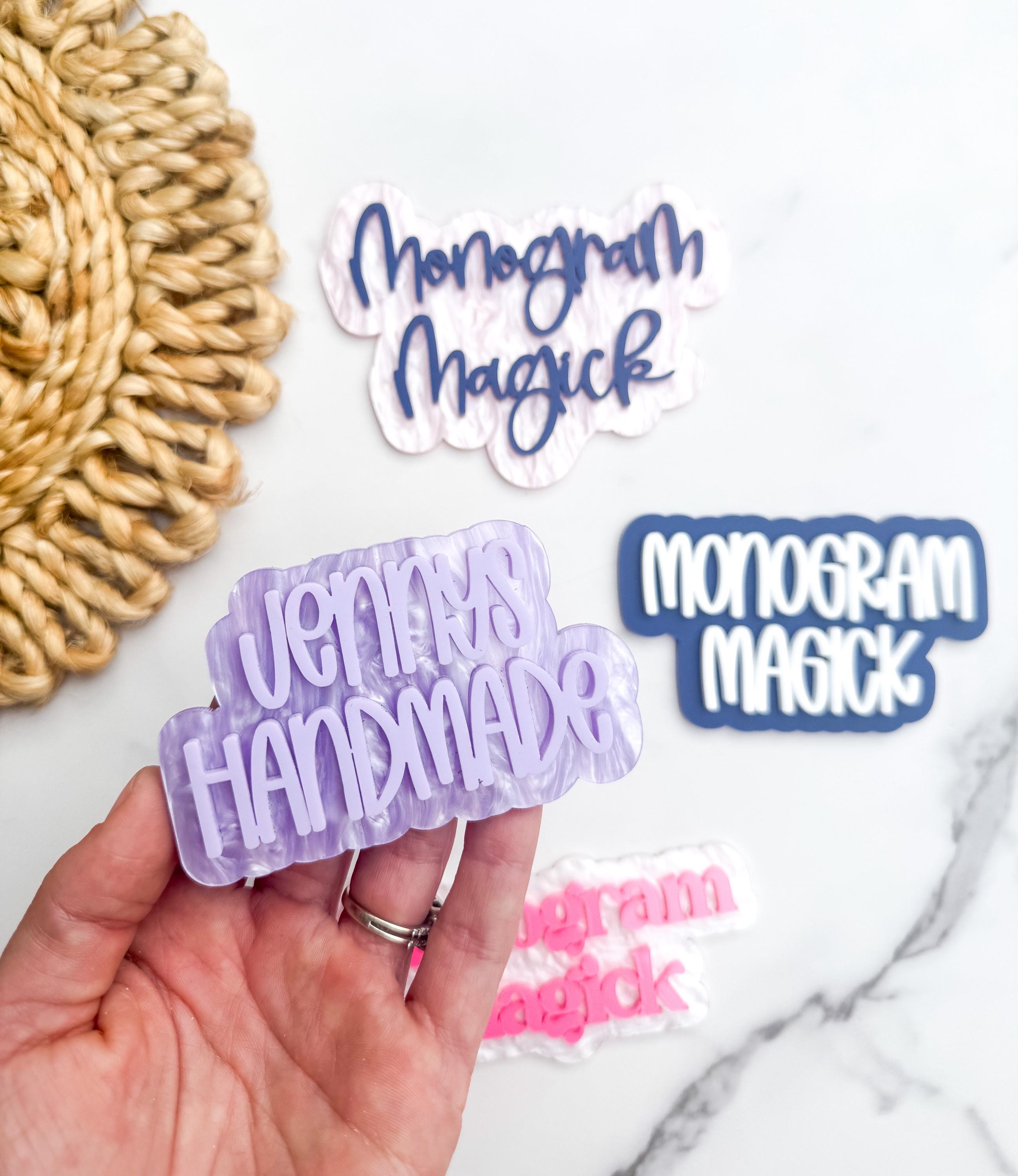 Custom Acrylic Social Media Handle Tags, Business Watermark Signs thumbnail 3