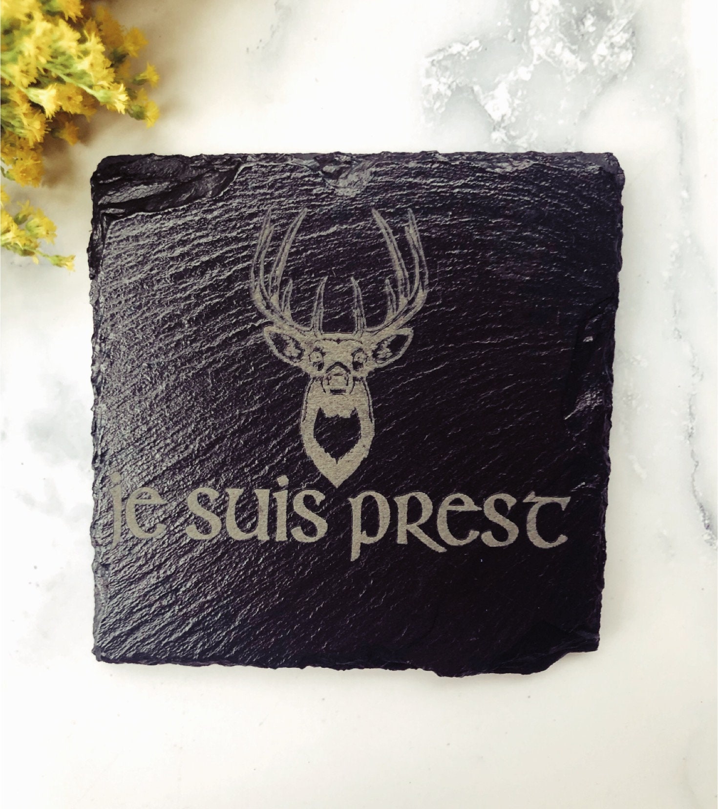 Outlander Inspired Laser Engraved Slate Coaster Set thumbnail 3