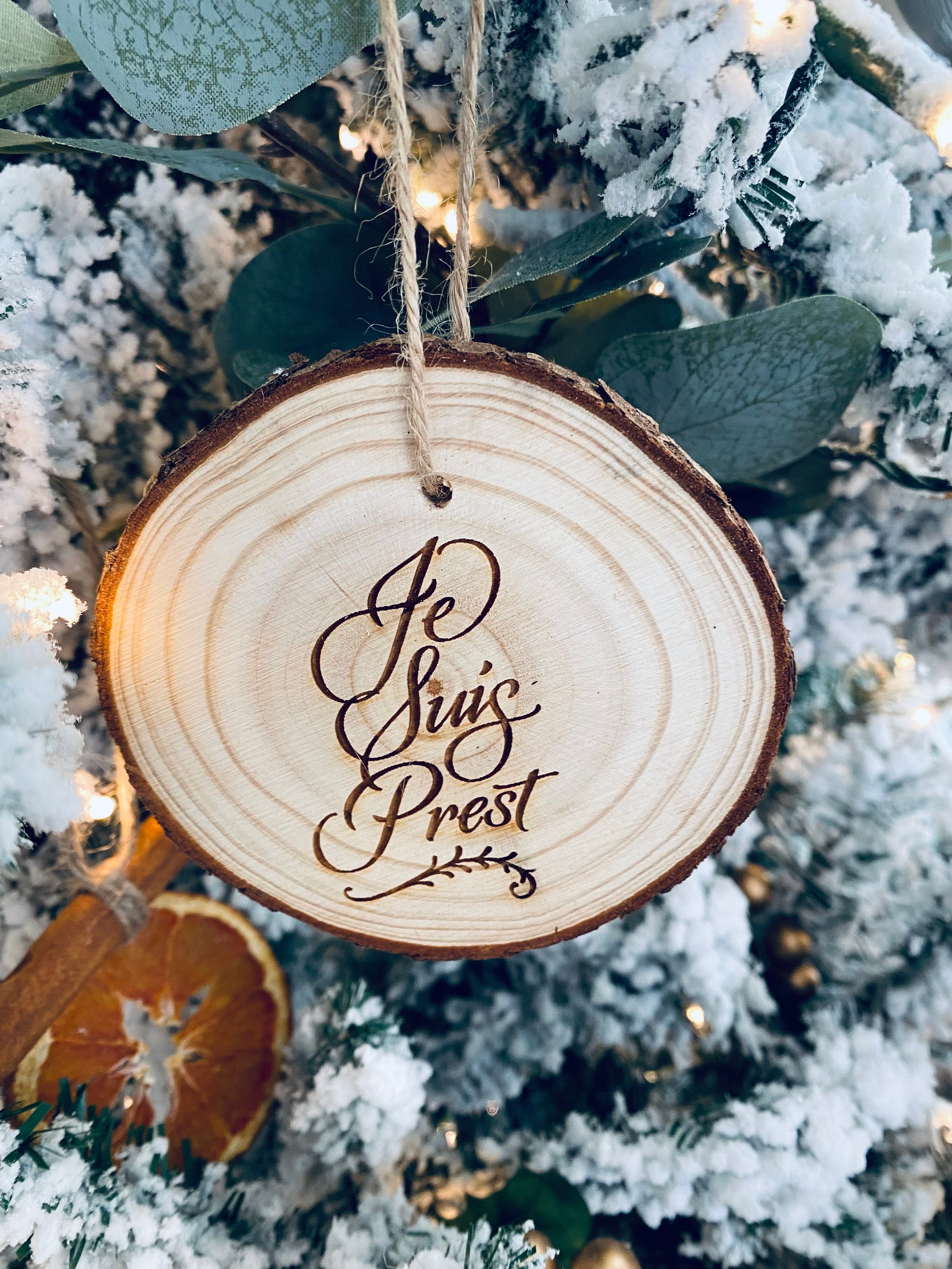Outlander Inspired Wood Slice Ornament: Rustic Christmas Tree Decor thumbnail 8