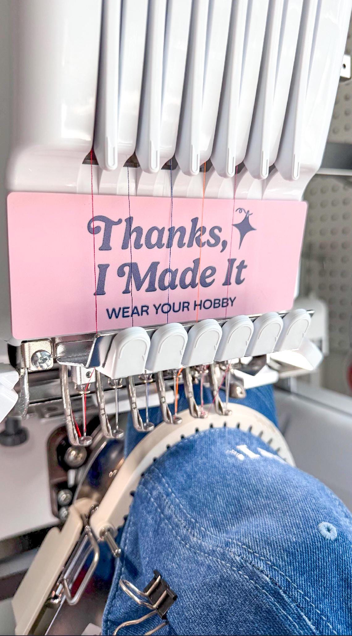 BROTHER PR680W 6 needle Embroidery Machine Personalized Faceplate, Custom Logo Acrylic Sewing Panel thumbnail 2