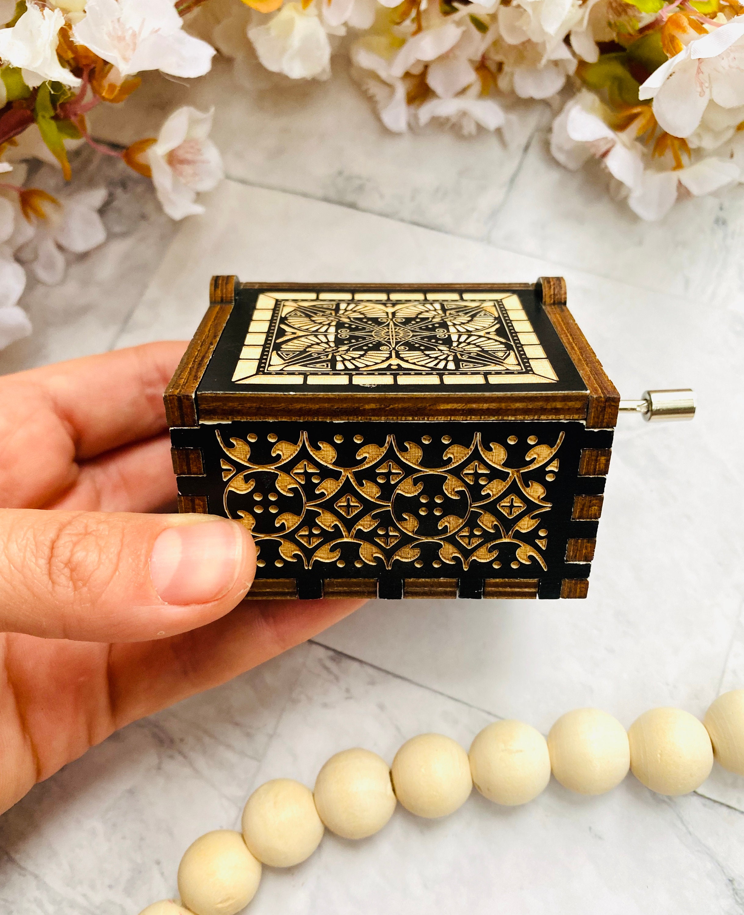 Outlander Sassenach Music Box: Skye Boat Song, Custom Engraved Gift thumbnail 5
