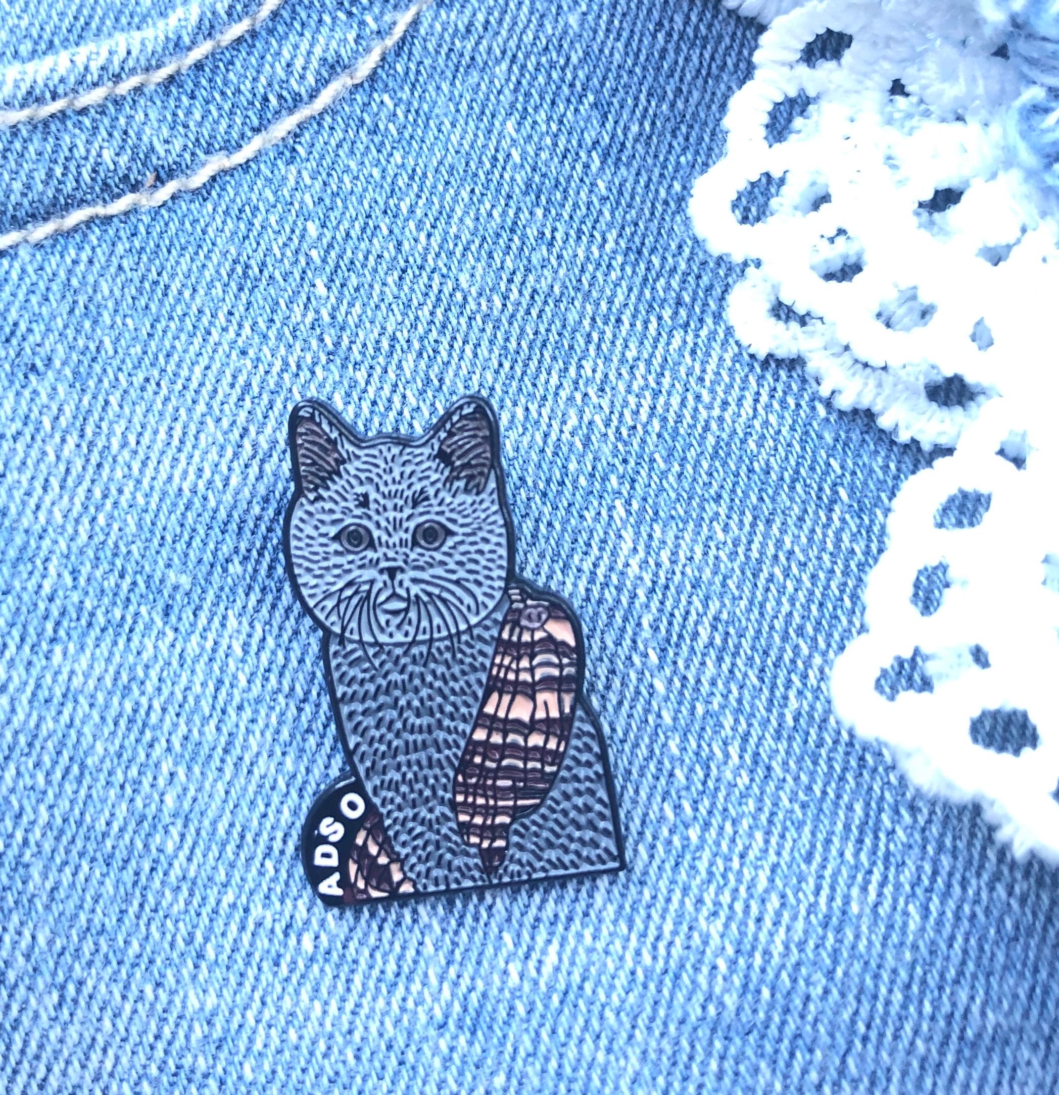 Adso Cat Enamel Pin – Outlander Gift, Collectible Pin thumbnail 2
