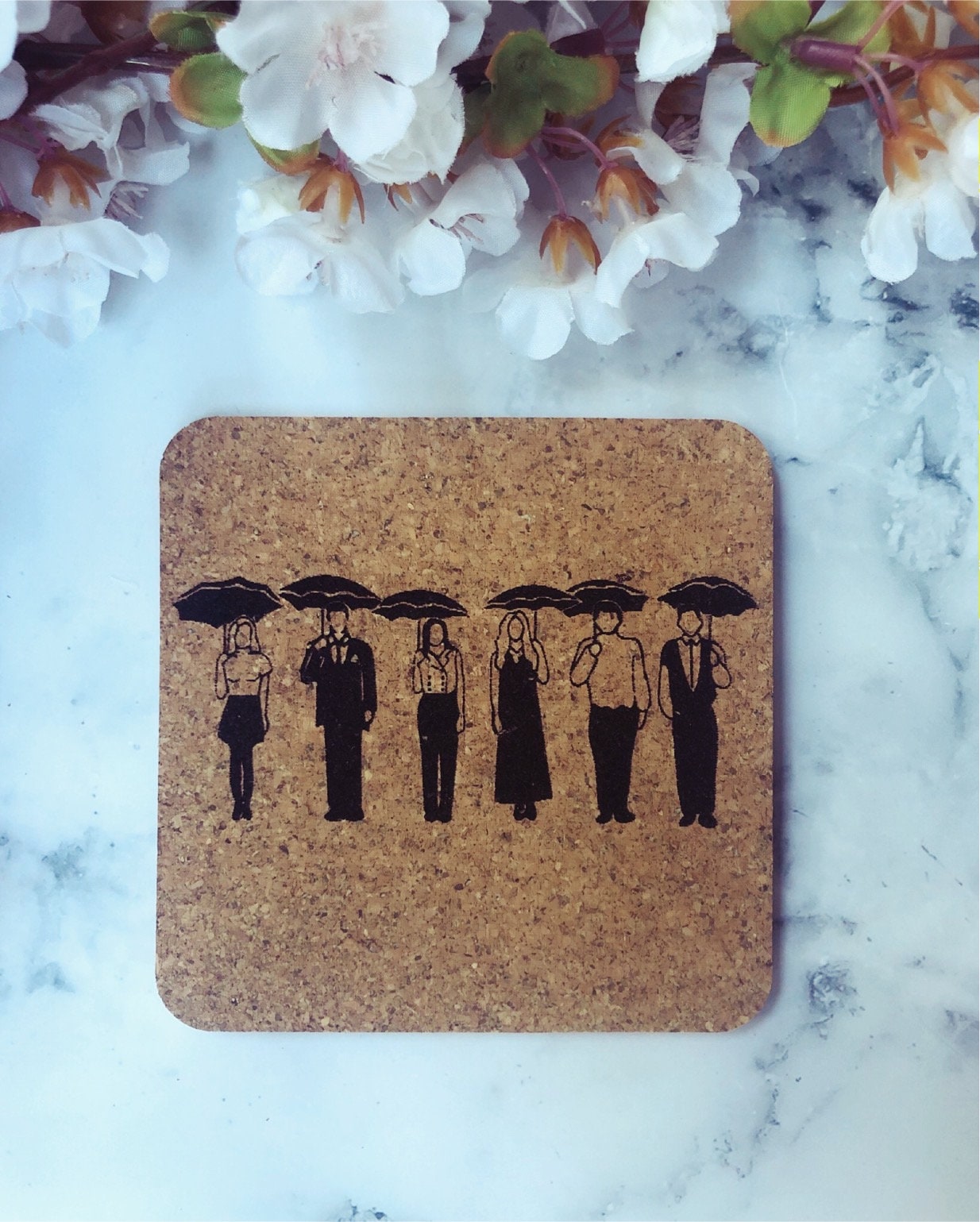 Friends TV Show Cork Coasters: Engraved Coaster Set thumbnail 3
