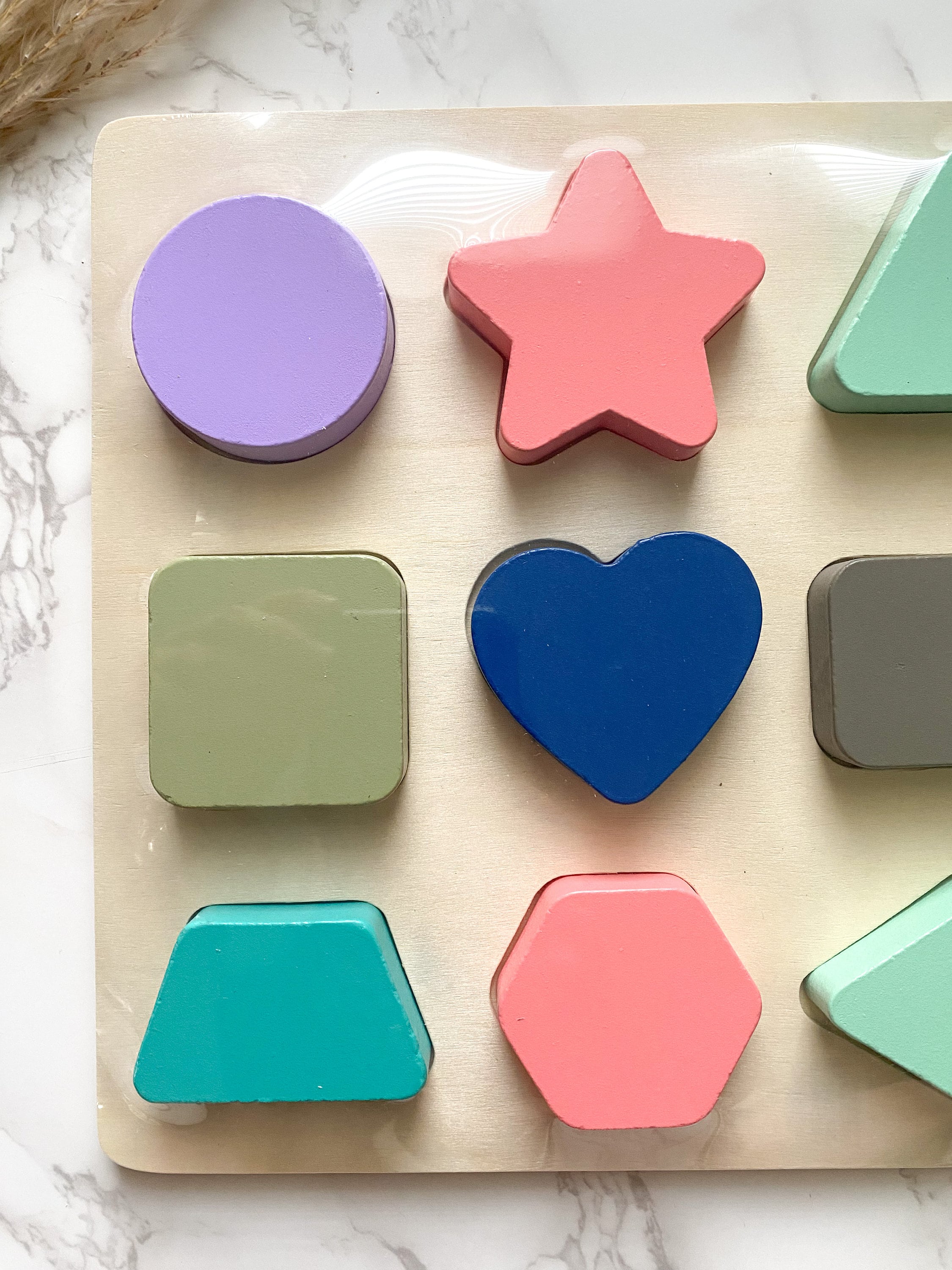 Montessori Wooden Shape Puzzle: Baby Toddler Learning Toy thumbnail 3
