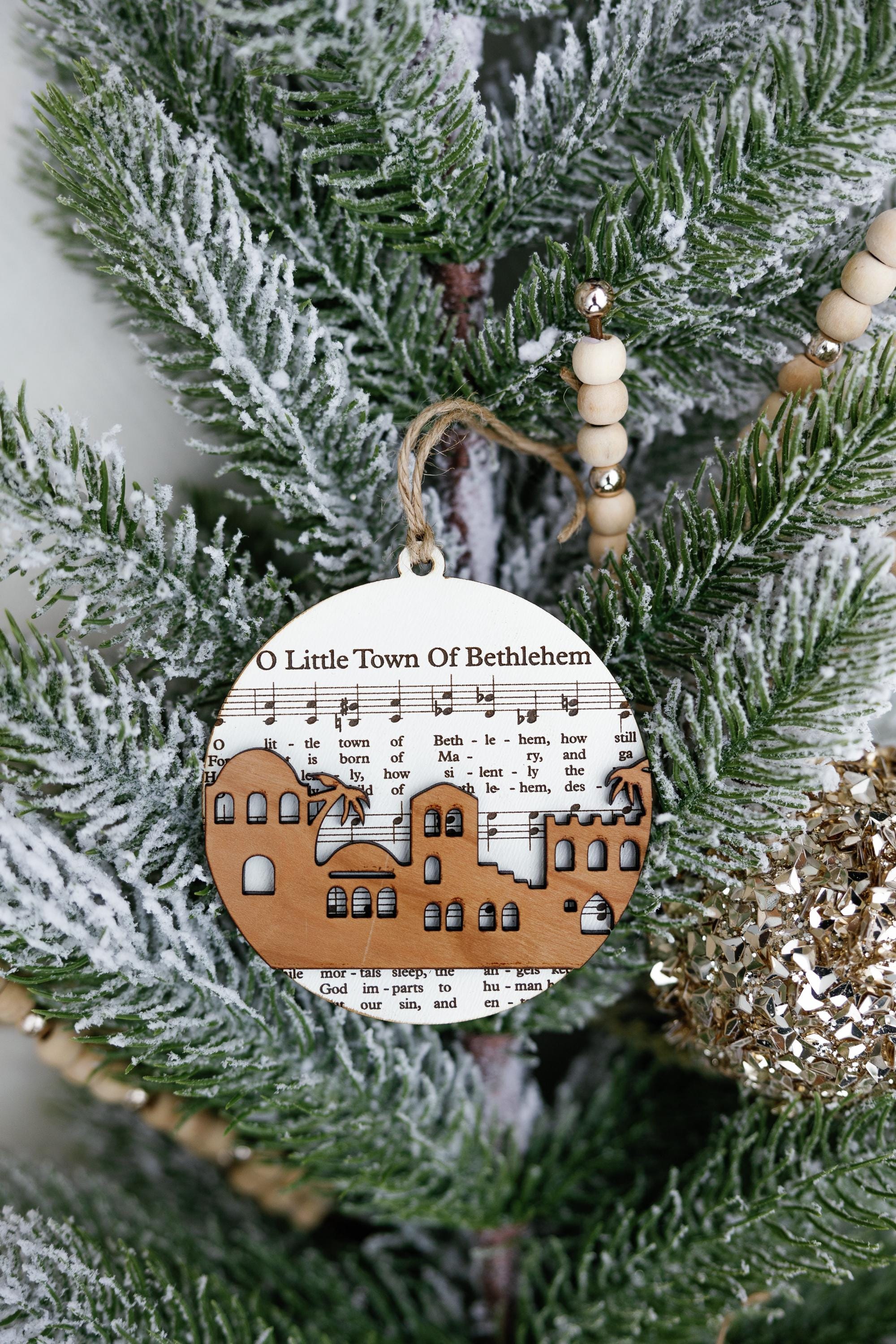 Laser Cut Nativity Scene Ornament Set: Hymn Sheet Music Christmas Decor thumbnail 6