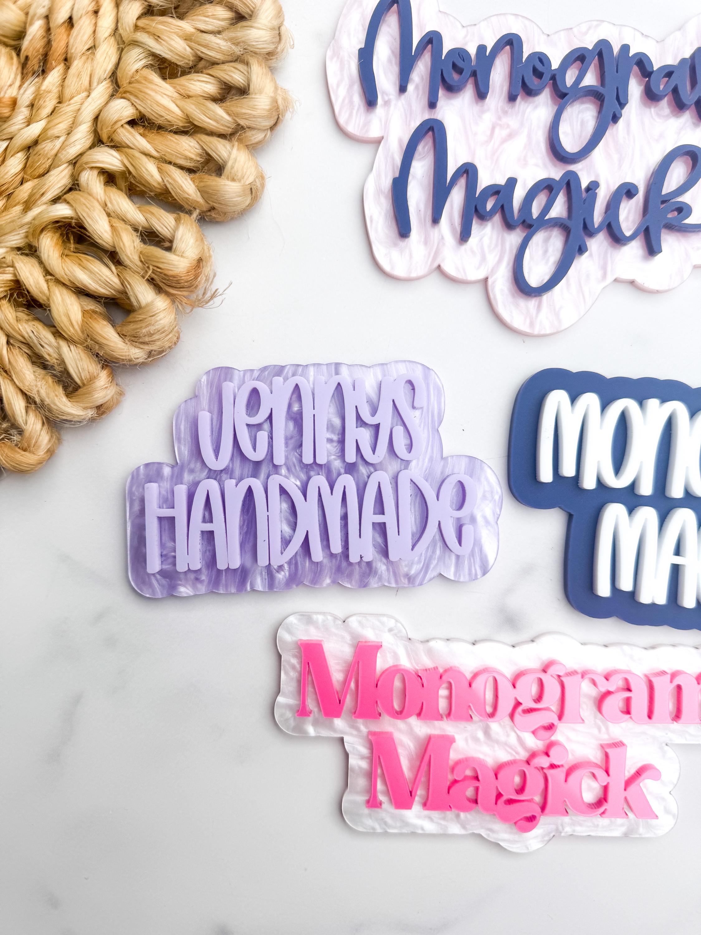Custom Acrylic Social Media Handle Tags, Business Watermark Signs thumbnail 6