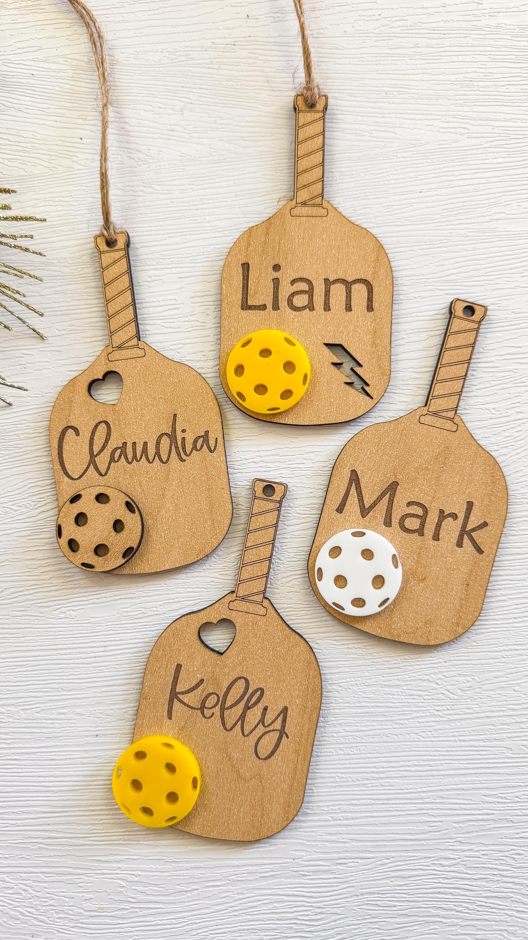 Personalized Pickleball Ornament: Wood Sports Gift thumbnail 2