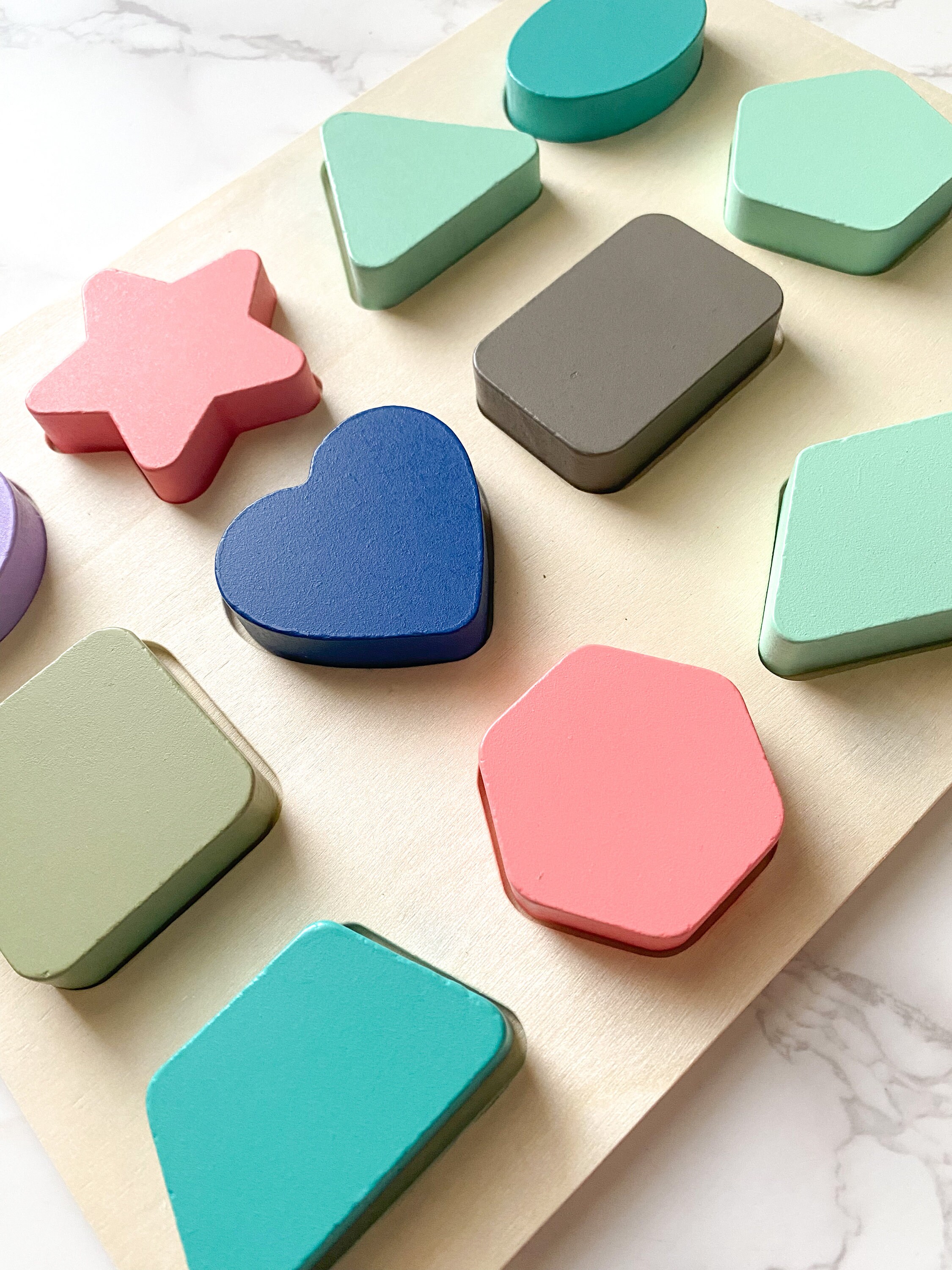 Montessori Wooden Shape Puzzle: Baby Toddler Learning Toy thumbnail 2