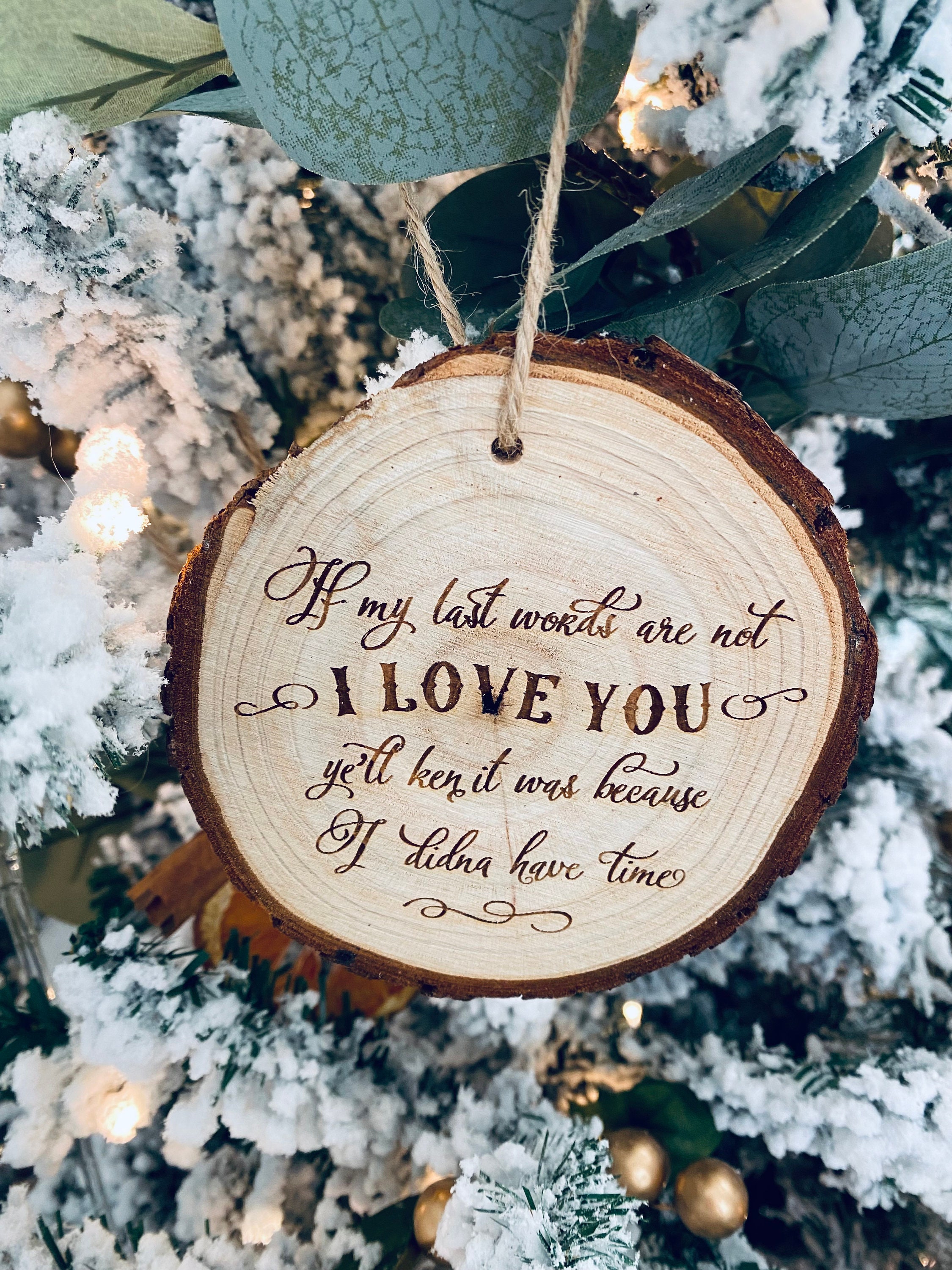 Outlander Inspired Wood Slice Ornament: Rustic Christmas Tree Decor thumbnail 6