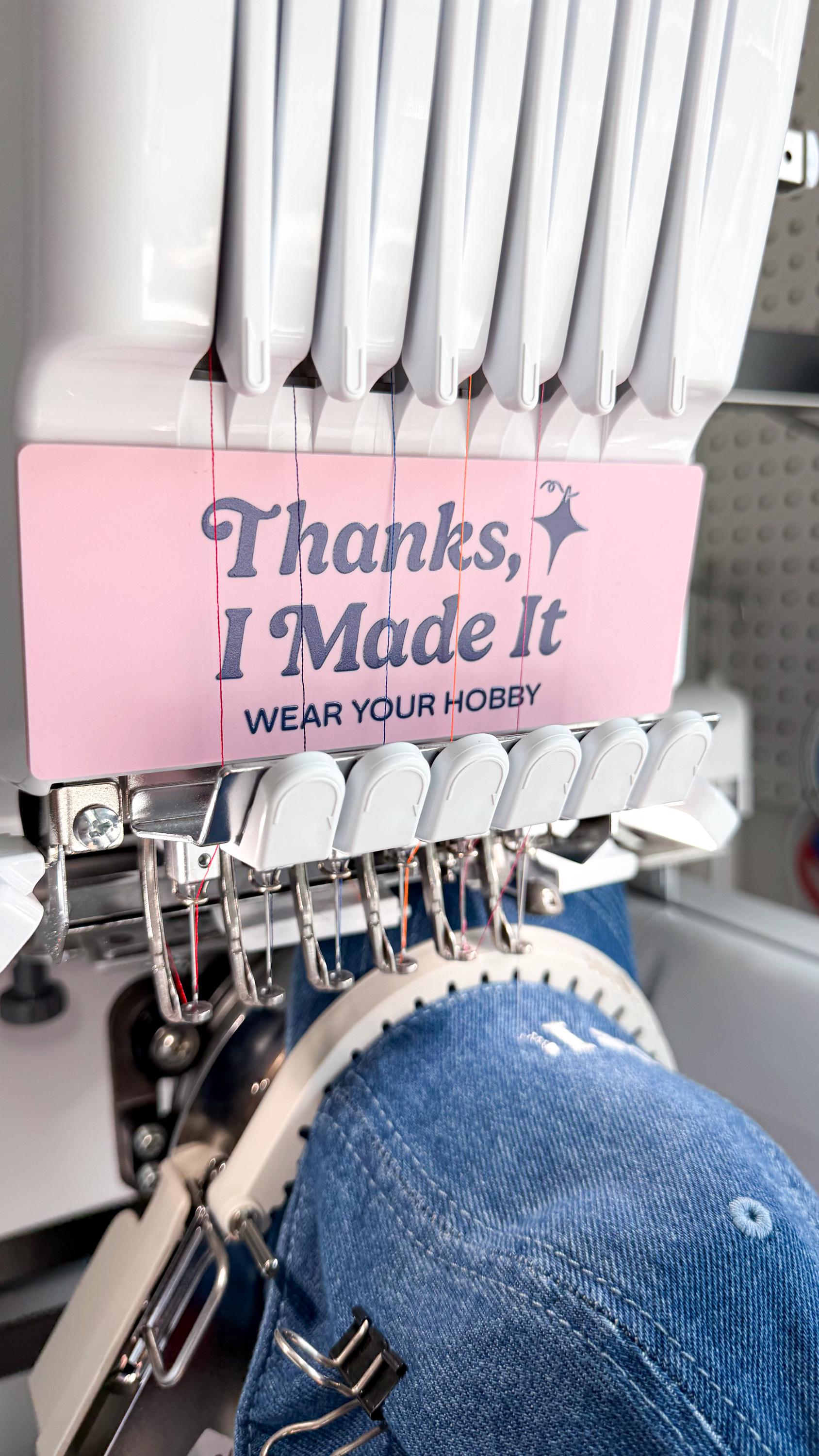 BROTHER PR680W 6 needle Embroidery Machine Personalized Faceplate, Custom Logo Acrylic Sewing Panel thumbnail 3