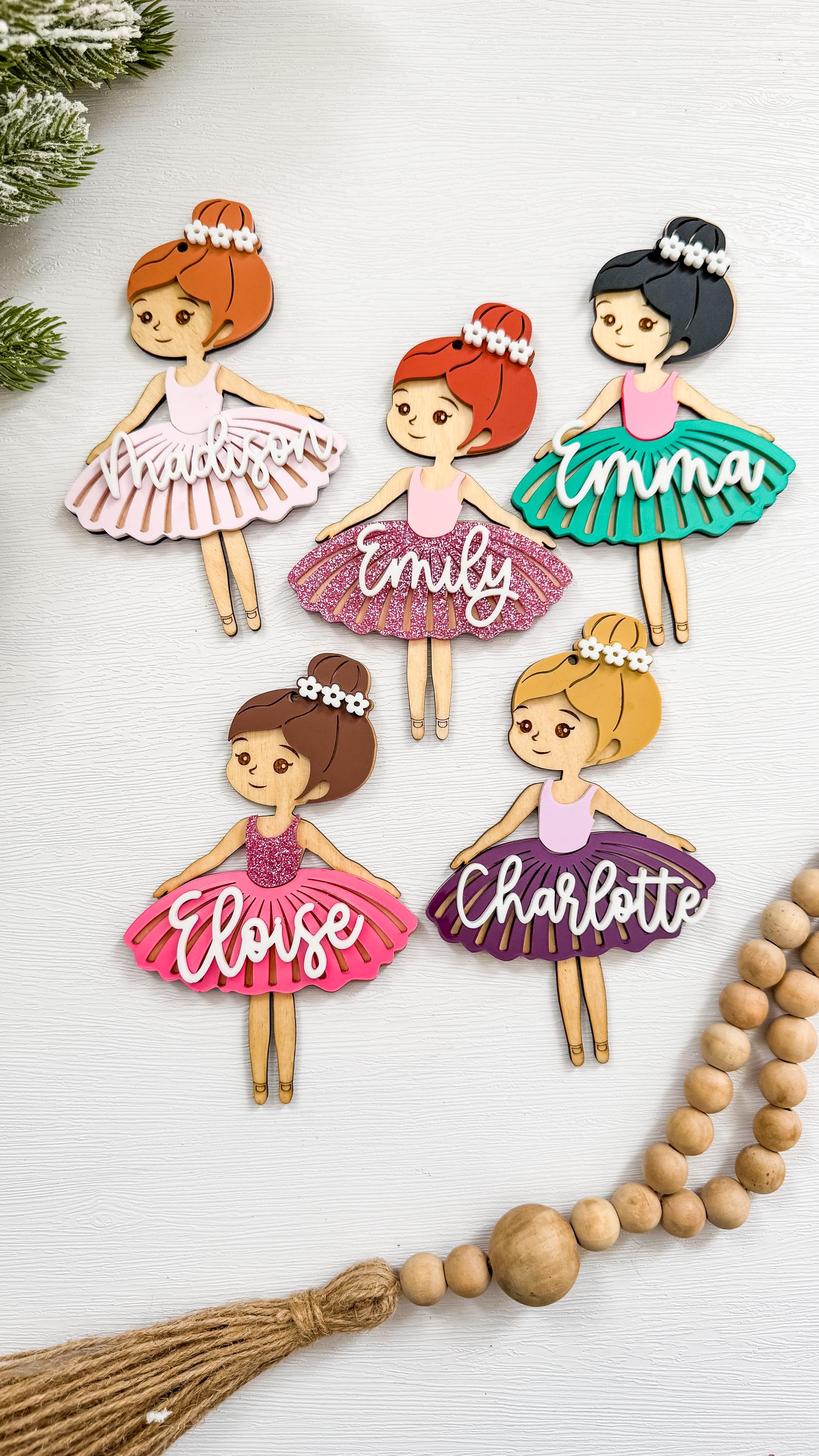 Custom Ballerina Christmas Ornament: Personalized Ballet Gift thumbnail 5