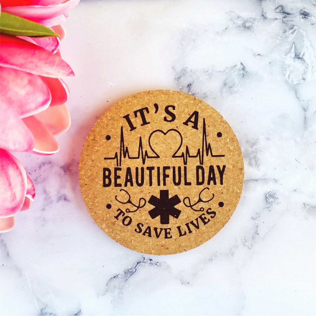 Grey's Anatomy Engraved Cork Coasters: TV Fan Gift thumbnail 5