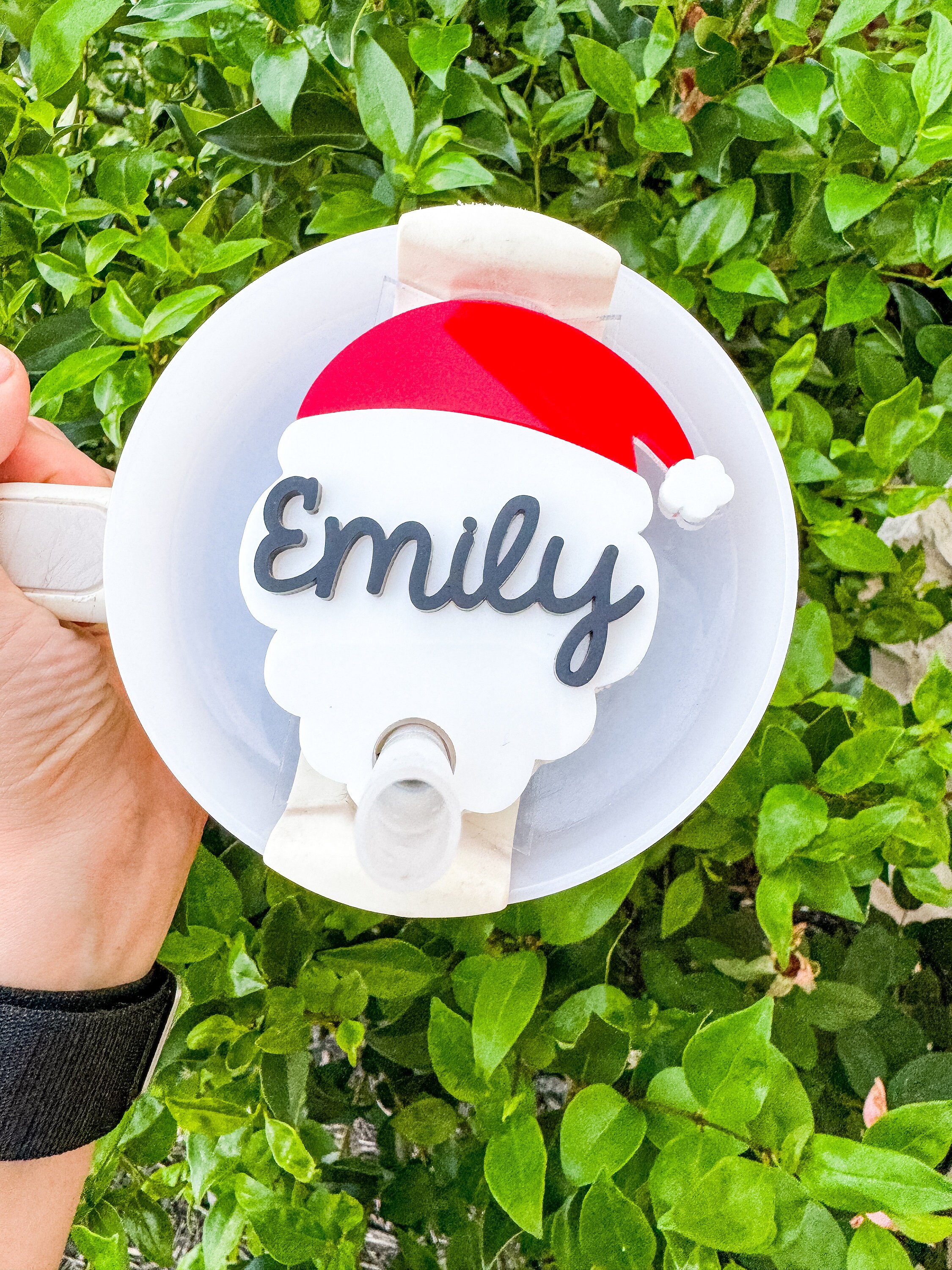 Personalized Santa Stanley Tumbler Tag: Christmas Name Plate thumbnail 3