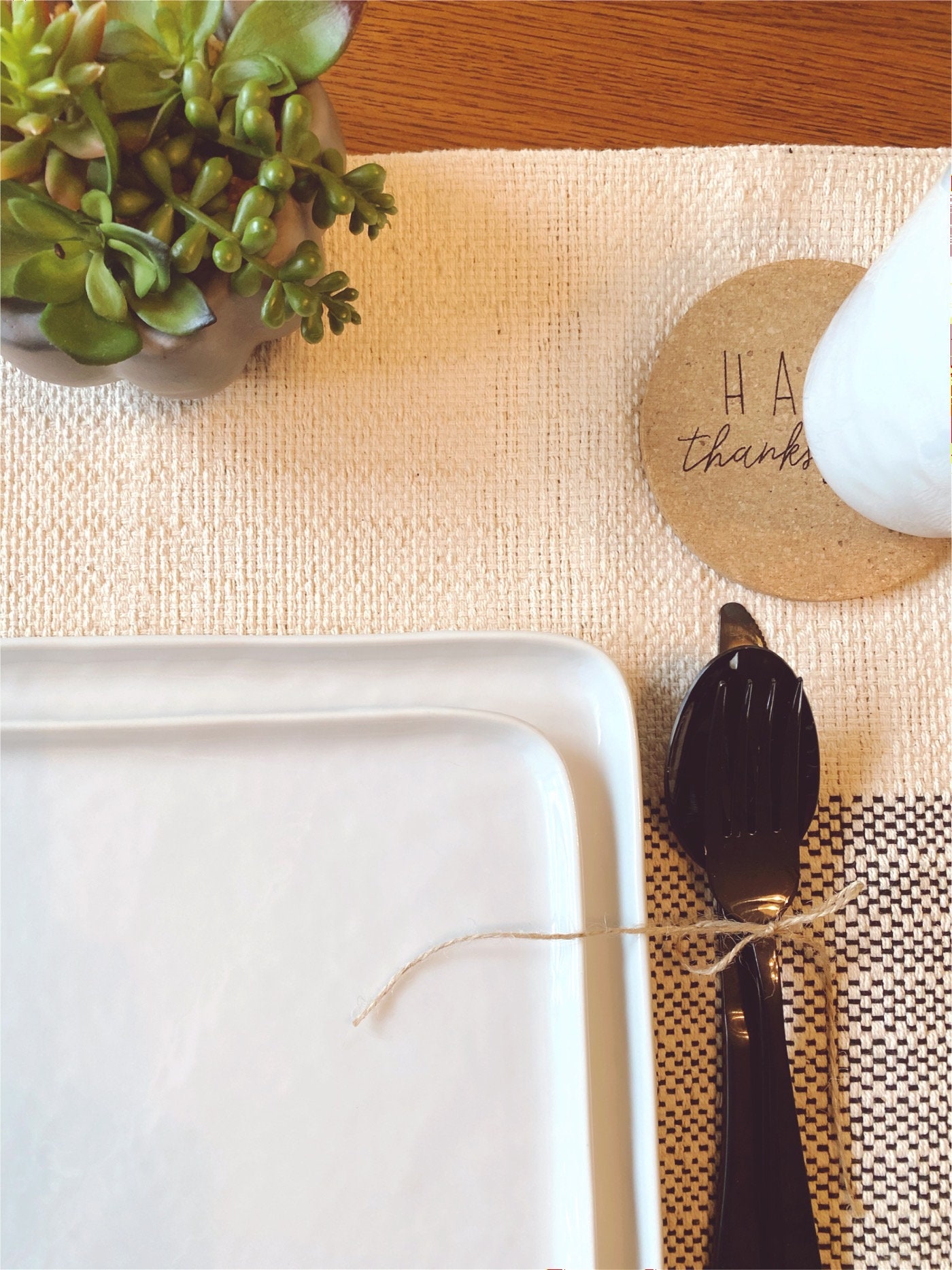 Thanksgiving Cork Coasters: Engraved Fall Table Decor thumbnail 4