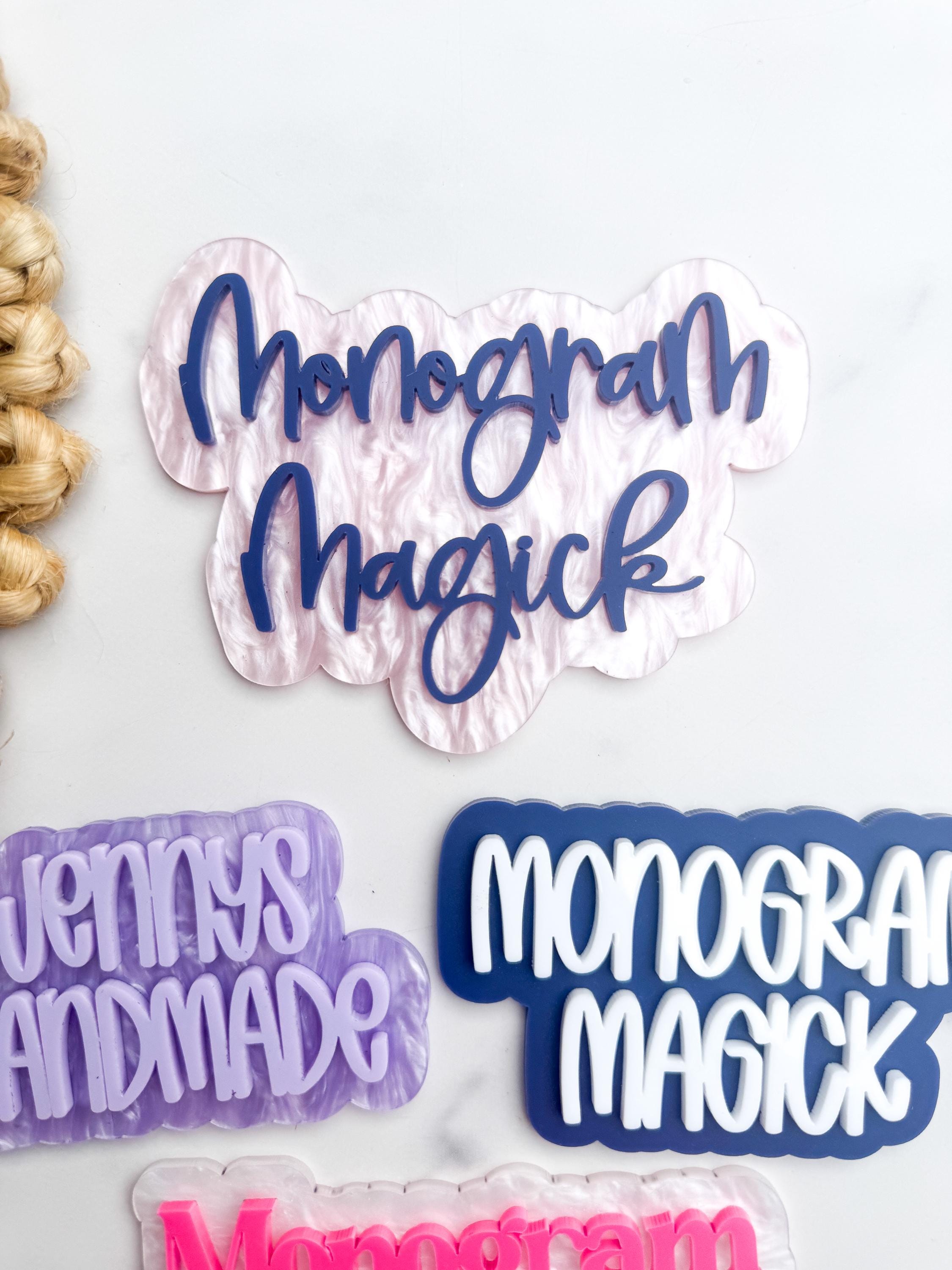 Custom Acrylic Social Media Handle Tags, Business Watermark Signs thumbnail 8