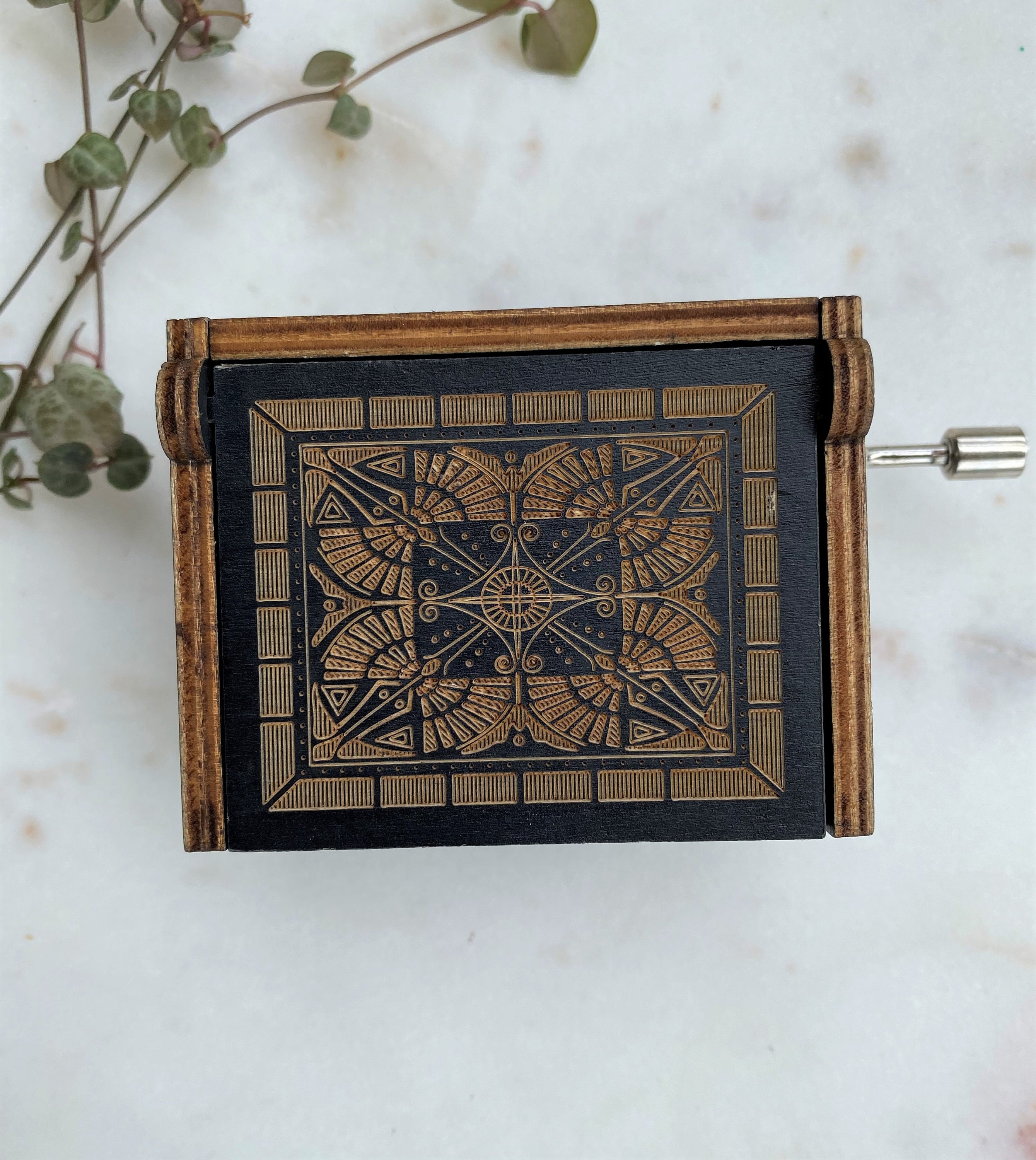 Stranger Inspired Music Box - Stranger Fan Gift - Stranger Show Gift - Custom Engraved Music Box thumbnail 2