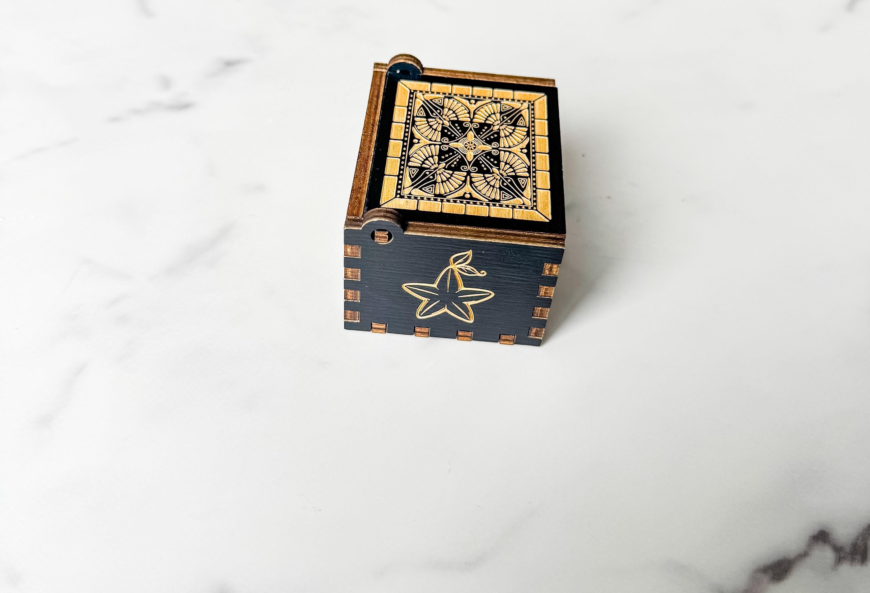 Kingdom Hearts Dearly Beloved Wooden Music Box Hand Crank Laser Engraved Gamer Collectible thumbnail 4